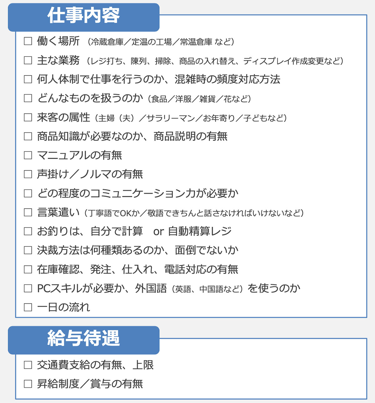 仕事内容:給与待遇(販売志望)図